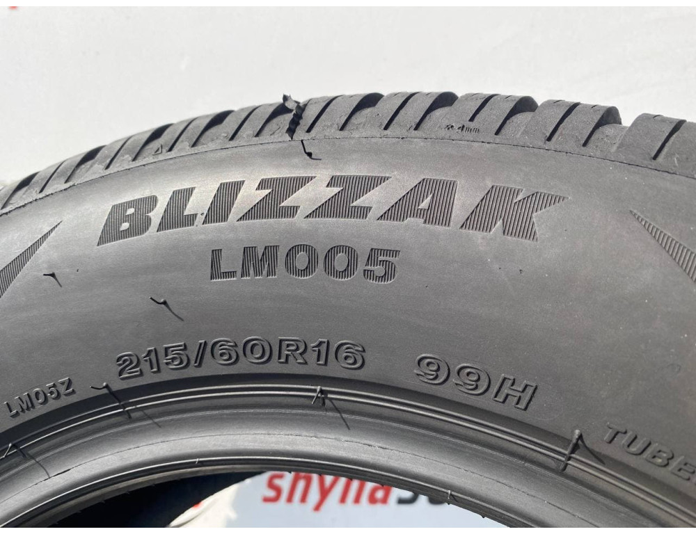 215/60 R16 BRIDGESTONE BLIZZAK LM005 6mm