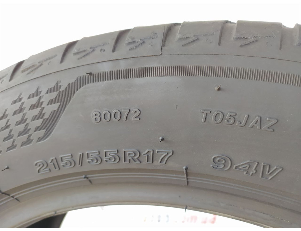 215/55 R17 BRIDGESTONE TURANZA T005 4mm