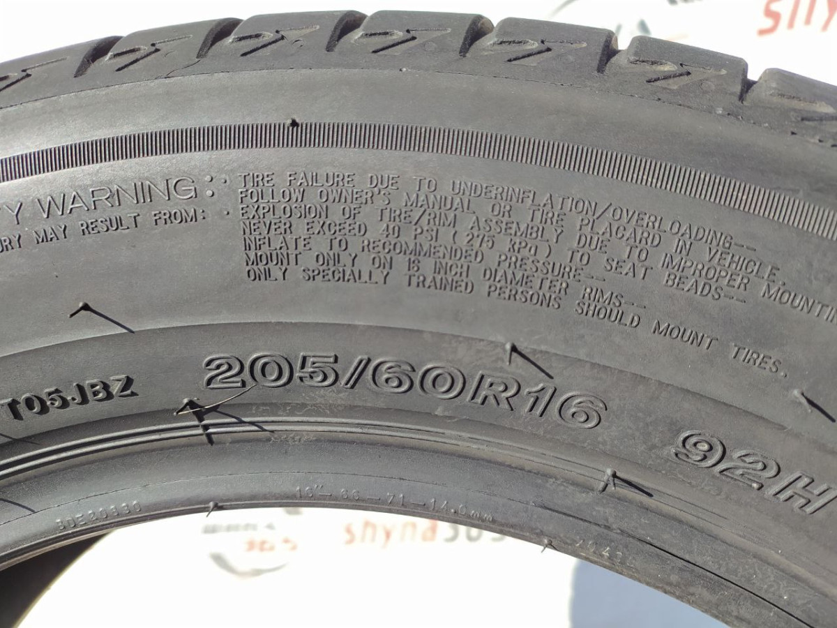 205/60 R16 BRIDGESTONE TURANZA T005 5mm