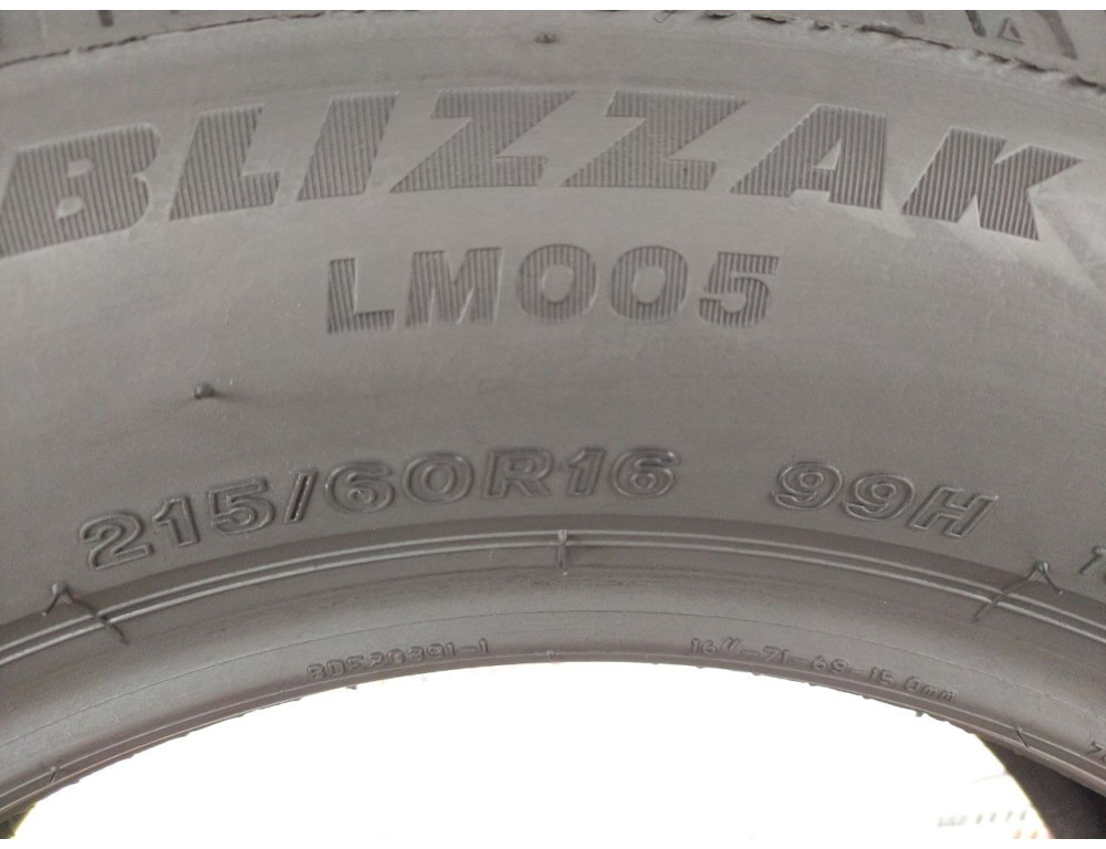 215/60 R16 BRIDGESTONE BLIZZAK LM005 7mm
