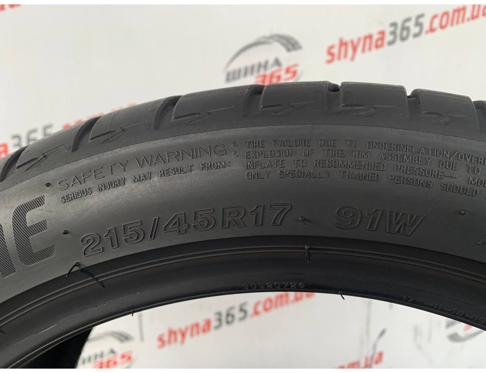 215/45 R17 BRIDGESTONE TURANZA T005 6mm