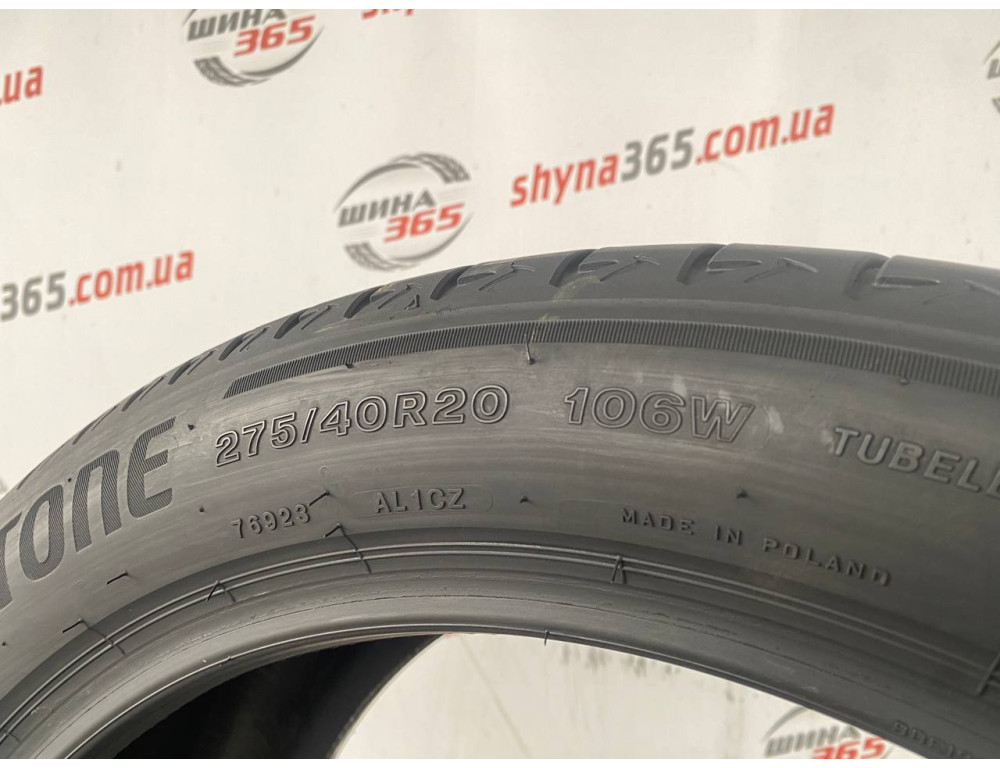 275/40 R20 BRIDGESTONE ALENZA 001 RUN FLAT 4mm