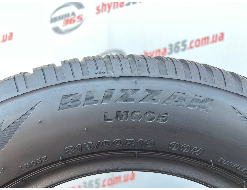 215/60 R16 BRIDGESTONE BLIZZAK LM005 4mm