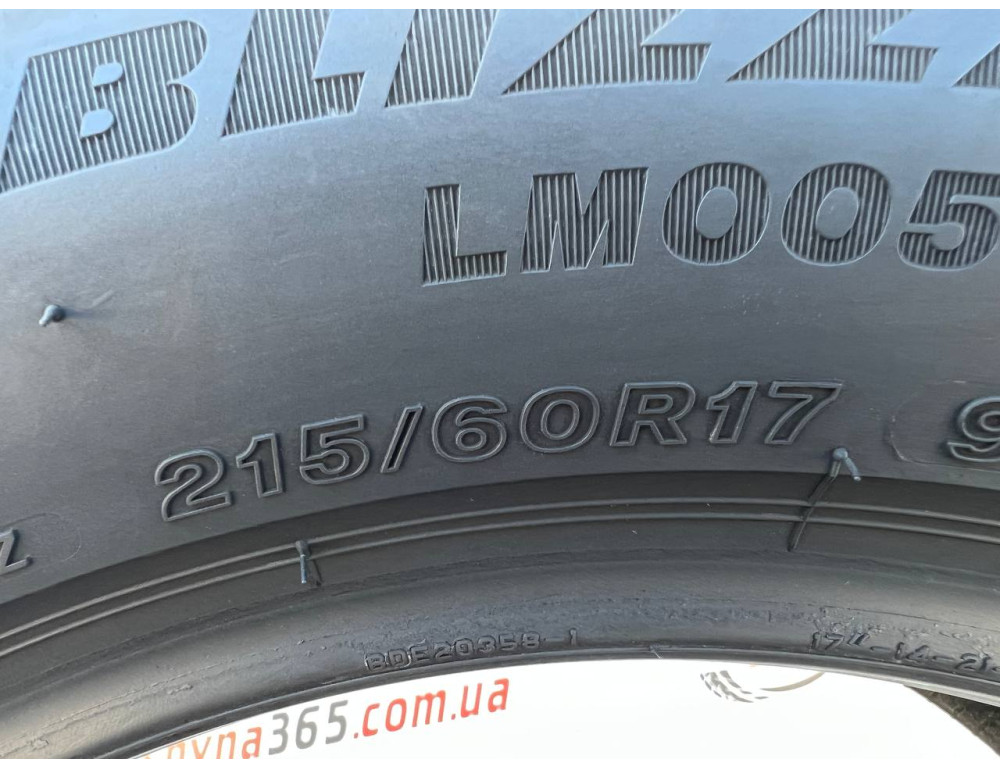 215/60 R17 BRIDGESTONE BLIZZAK LM005 5mm