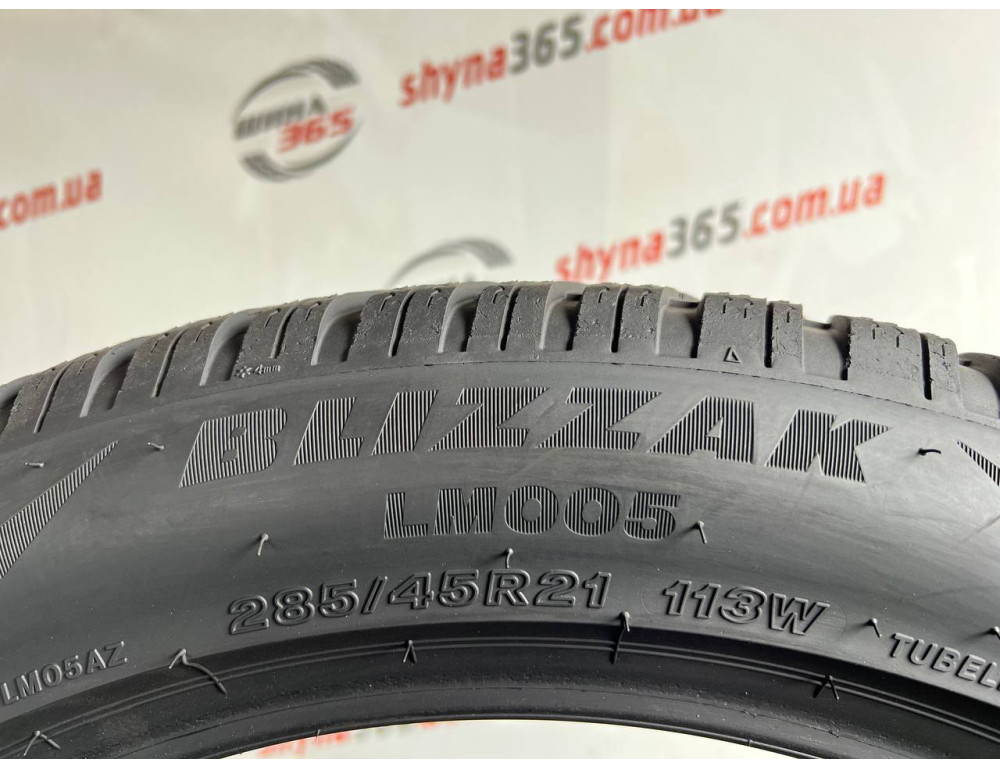 285/45 R21 BRIDGESTONE BLIZZAK LM005 4mm