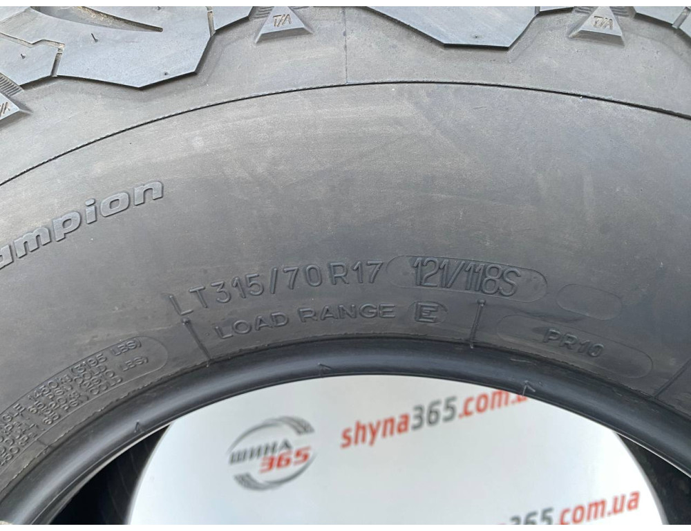 315/70 R17 BFGOODRICH ALL-TERRAIN T/A KO2 6mm