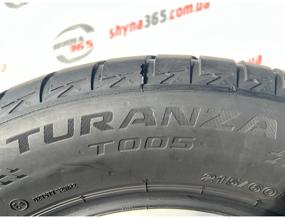 215/60 R16 BRIDGESTONE TURANZA T005 4mm
