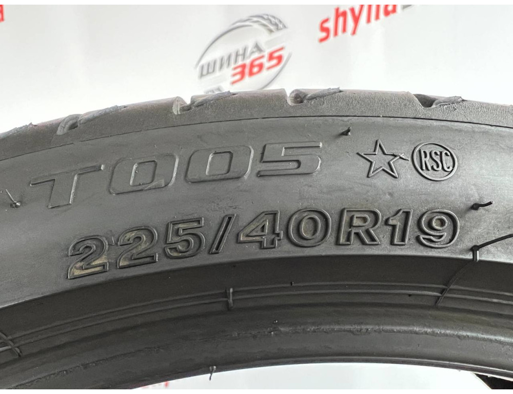 225/40 R19 BRIDGESTONE TURANZA T005 RUN FLAT 5mm