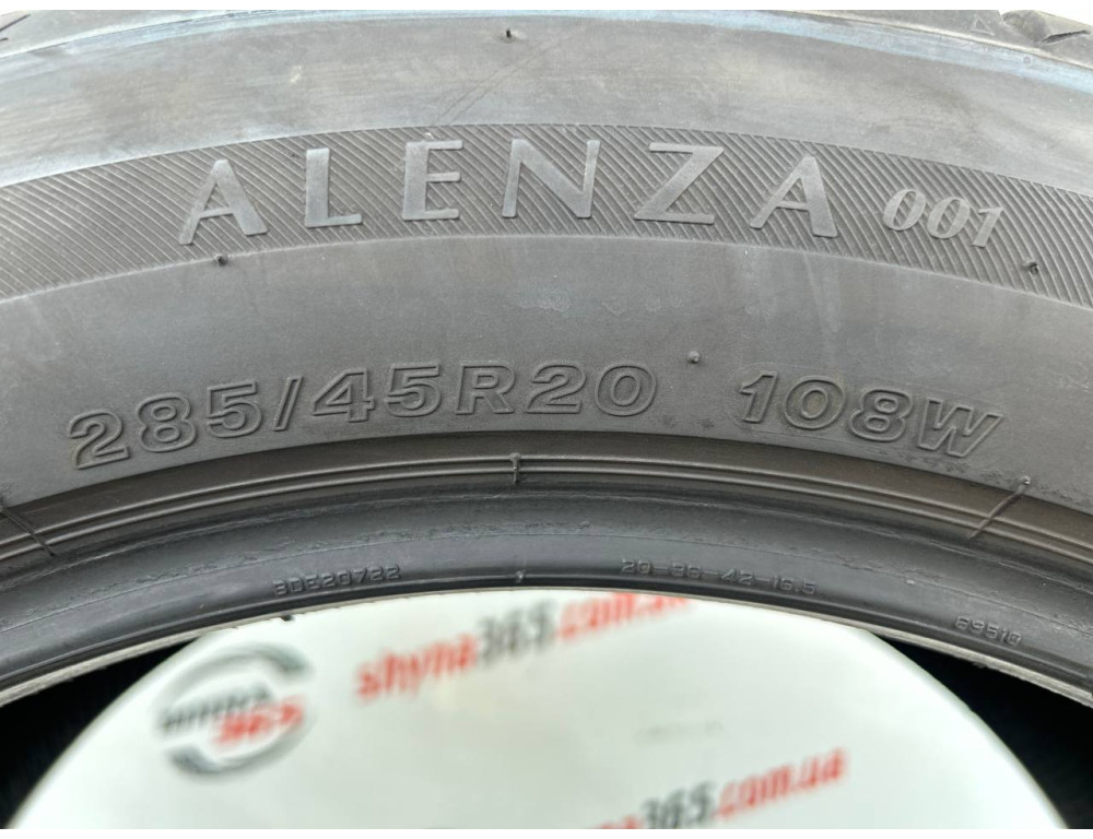 285/45 R20 BRIDGESTONE ALENZA 001 6mm