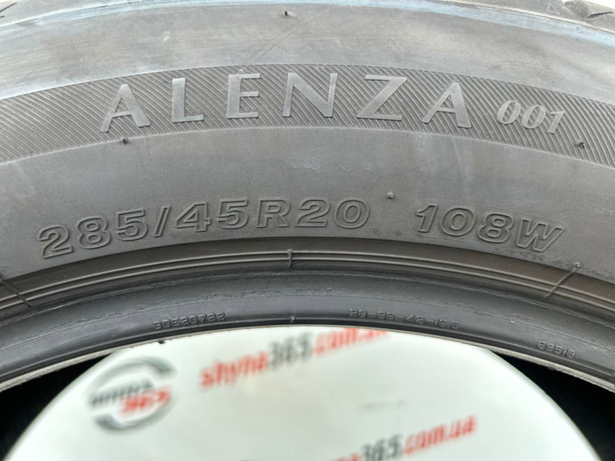 285/45 R20 BRIDGESTONE ALENZA 001 6mm