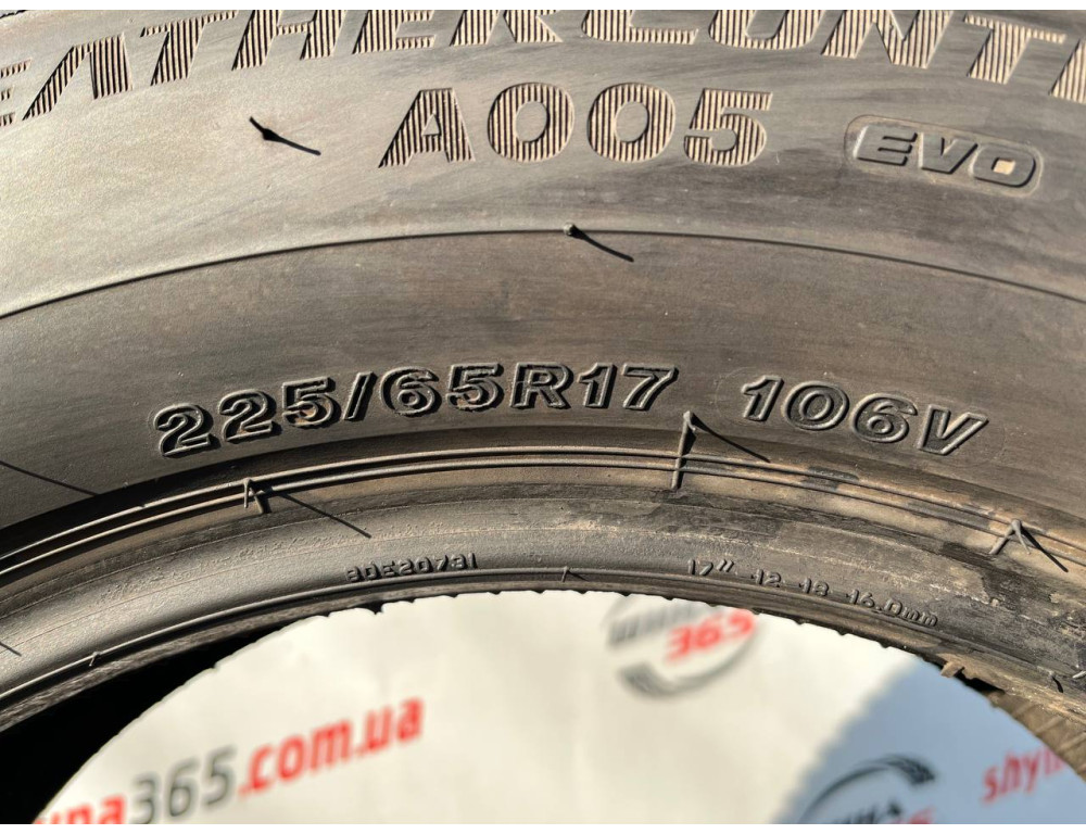 225/65 R17 BRIDGESTONE WEATHERCONTROL A005 EVO 5mm